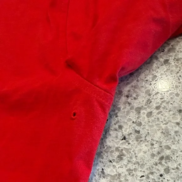 Nike Standard Fit Men’s Large Red and Navy Striped Polo Cotton - Picture 8 of 8